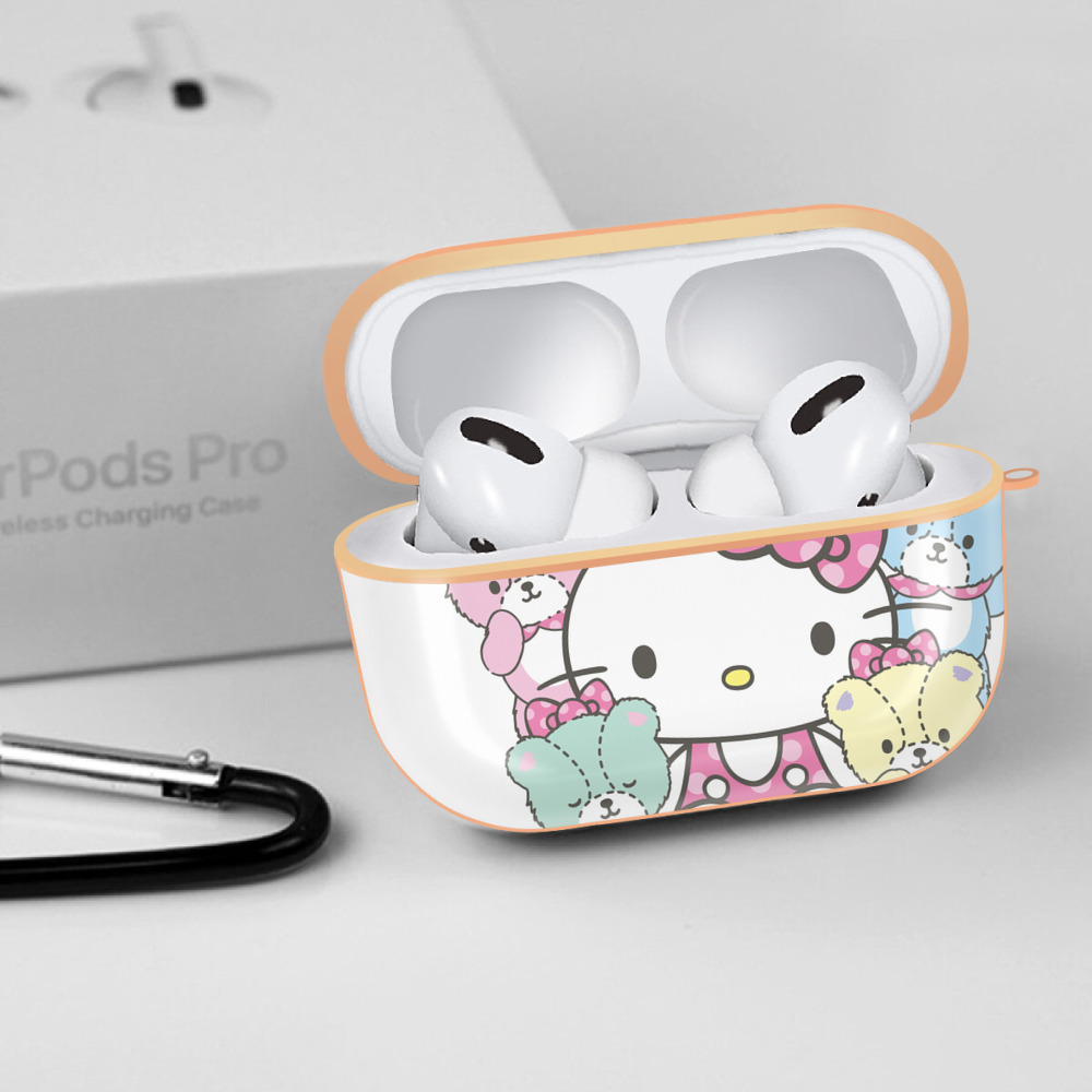 Hello Kitty ハローキティ 【AirPods Pro用】ハードシェル保護ケース｜耐衝撃・防指紋・カラビナ付き商品仕様