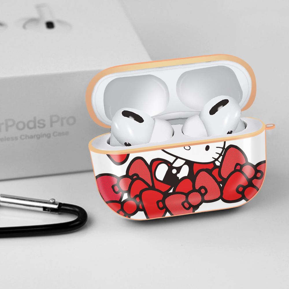 Hello Kitty ハローキティ 【AirPods Pro用】ハードシェル保護ケース｜耐衝撃・防指紋・カラビナ付き商品仕様