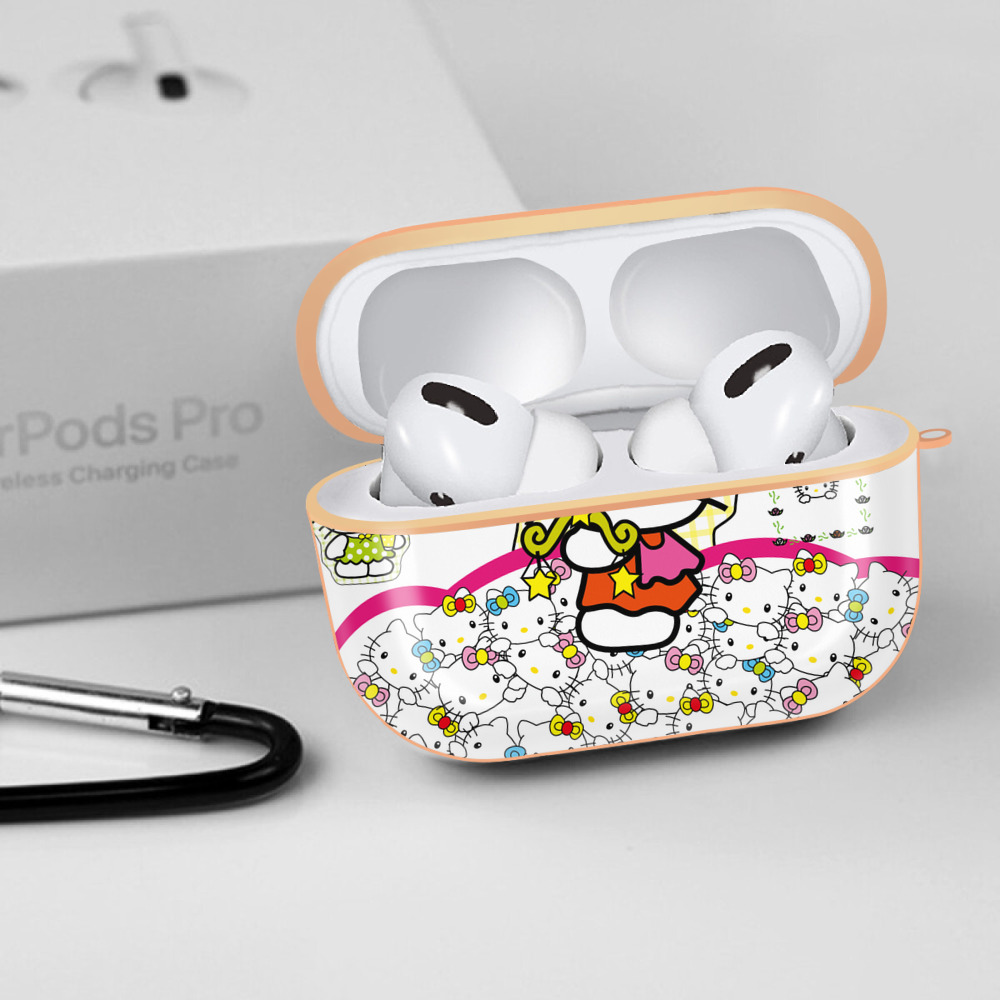 Hello Kitty ハローキティ 【AirPods Pro用】ハードシェル保護ケース｜耐衝撃・防指紋・カラビナ付き商品仕様