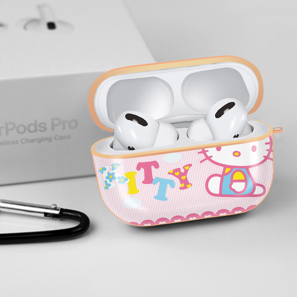 Hello Kitty ハローキティ 【AirPods Pro用】ハードシェル保護ケース｜耐衝撃・防指紋・カラビナ付き商品仕様