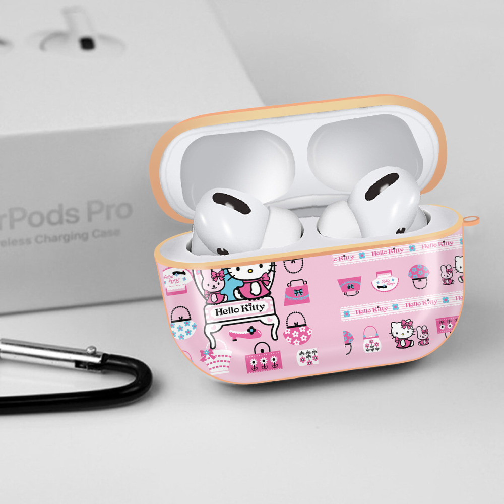 Hello Kitty ハローキティ 【AirPods Pro用】ハードシェル保護ケース｜耐衝撃・防指紋・カラビナ付き商品仕様