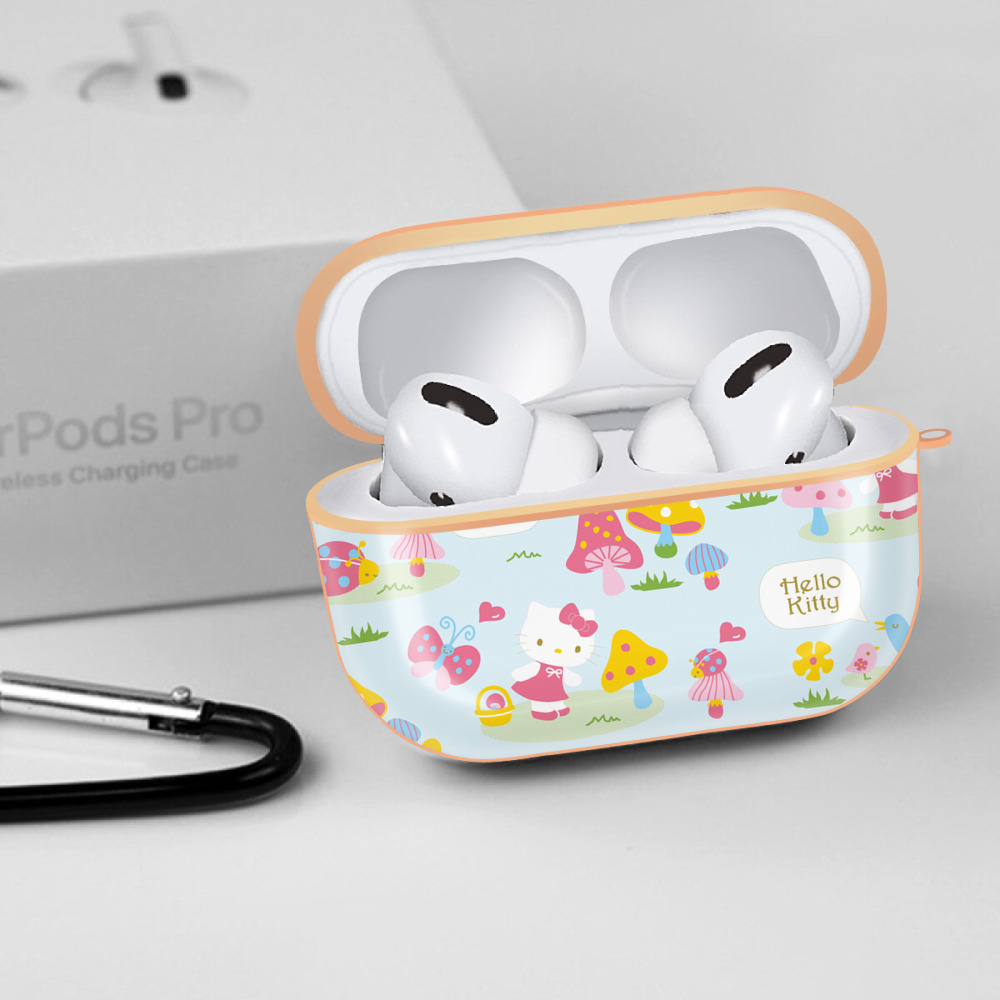 Hello Kitty ハローキティ 【AirPods Pro用】ハードシェル保護ケース｜耐衝撃・防指紋・カラビナ付き商品仕様