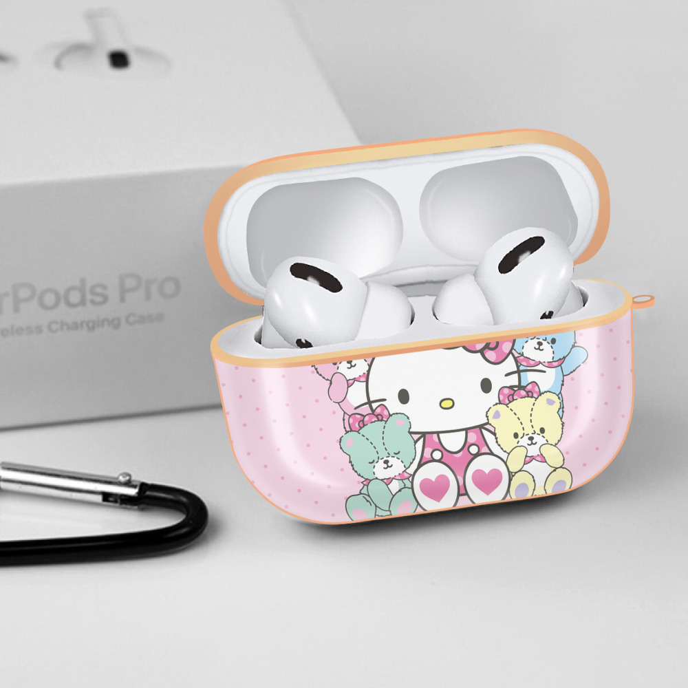 Hello Kitty ハローキティ 【AirPods Pro用】ハードシェル保護ケース｜耐衝撃・防指紋・カラビナ付き商品仕様