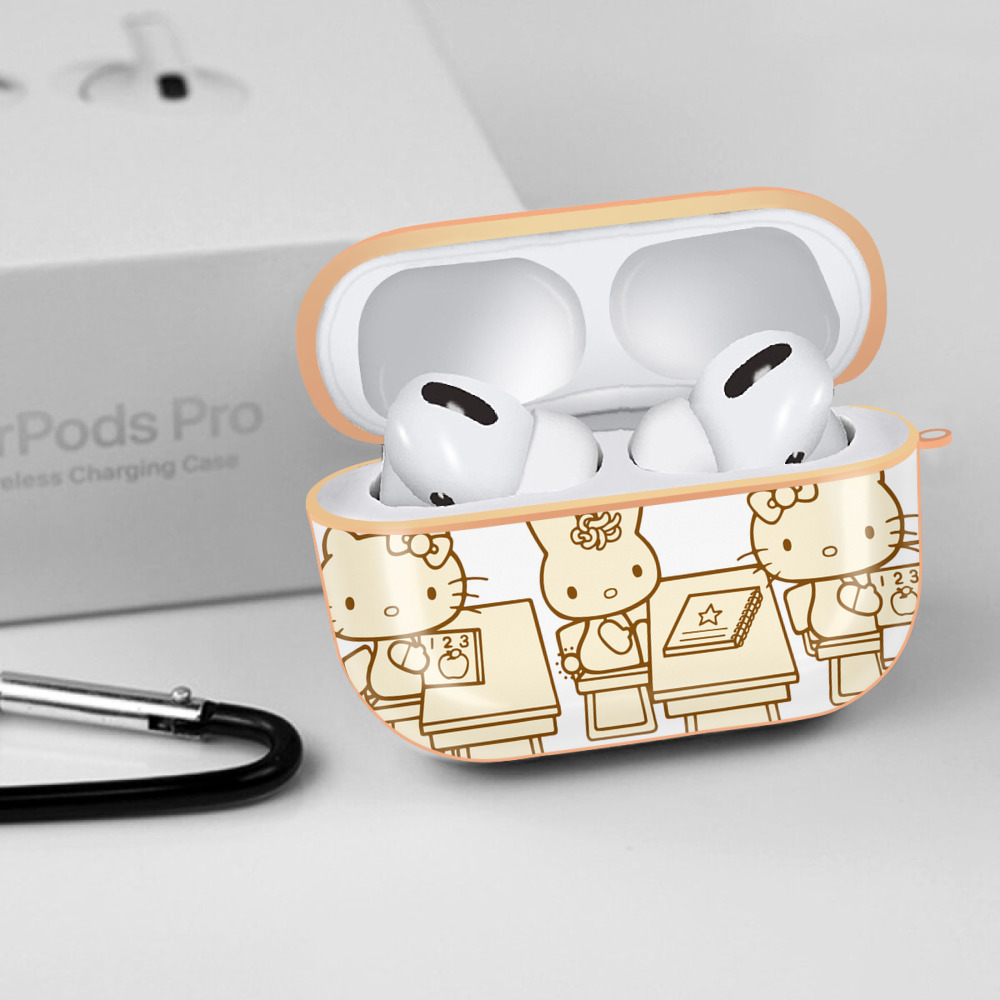 Hello Kitty ハローキティ 【AirPods Pro用】ハードシェル保護ケース｜耐衝撃・防指紋・カラビナ付き商品仕様