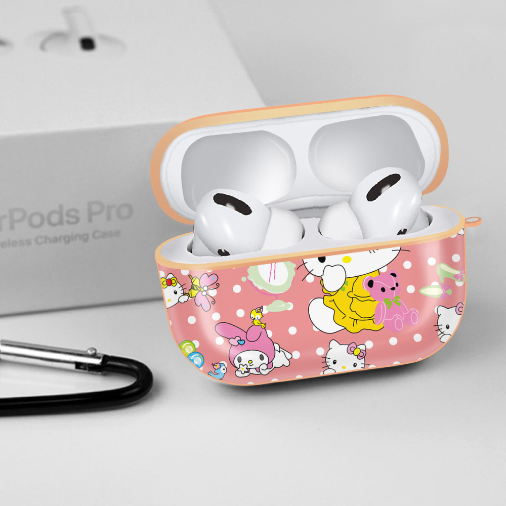 Hello Kitty ハローキティ 【AirPods Pro用】ハードシェル保護ケース｜耐衝撃・防指紋・カラビナ付き商品仕様