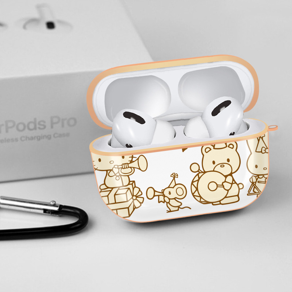 Hello Kitty ハローキティ 【AirPods Pro用】ハードシェル保護ケース｜耐衝撃・防指紋・カラビナ付き商品仕様