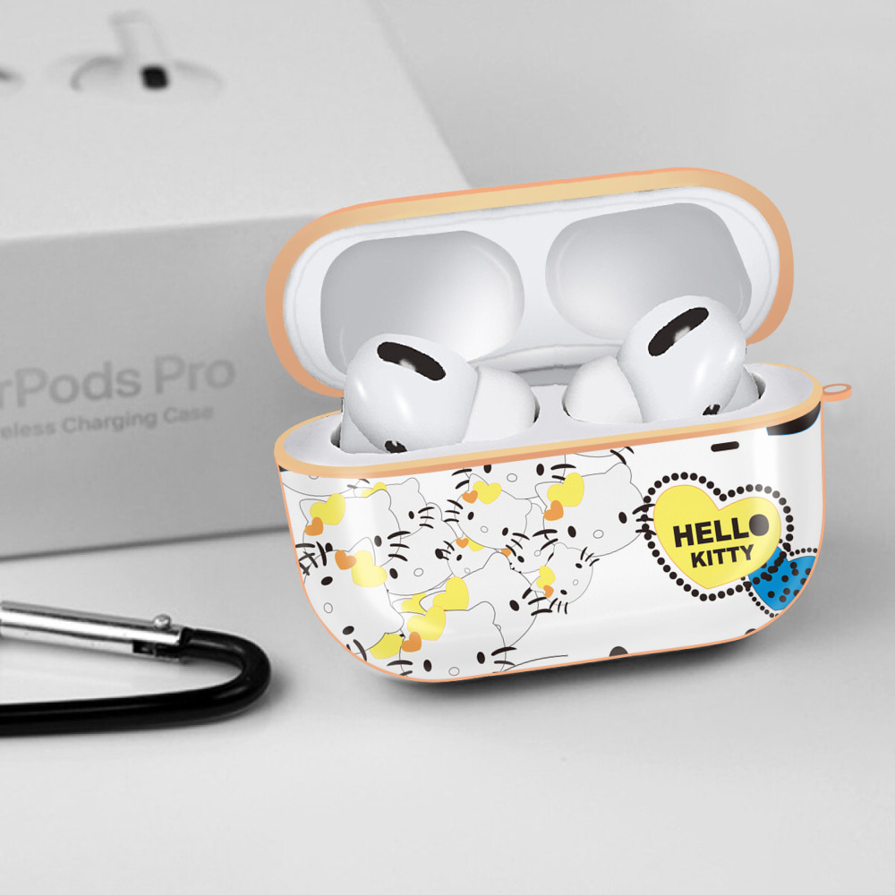 Hello Kitty ハローキティ 【AirPods Pro用】ハードシェル保護ケース｜耐衝撃・防指紋・カラビナ付き商品仕様