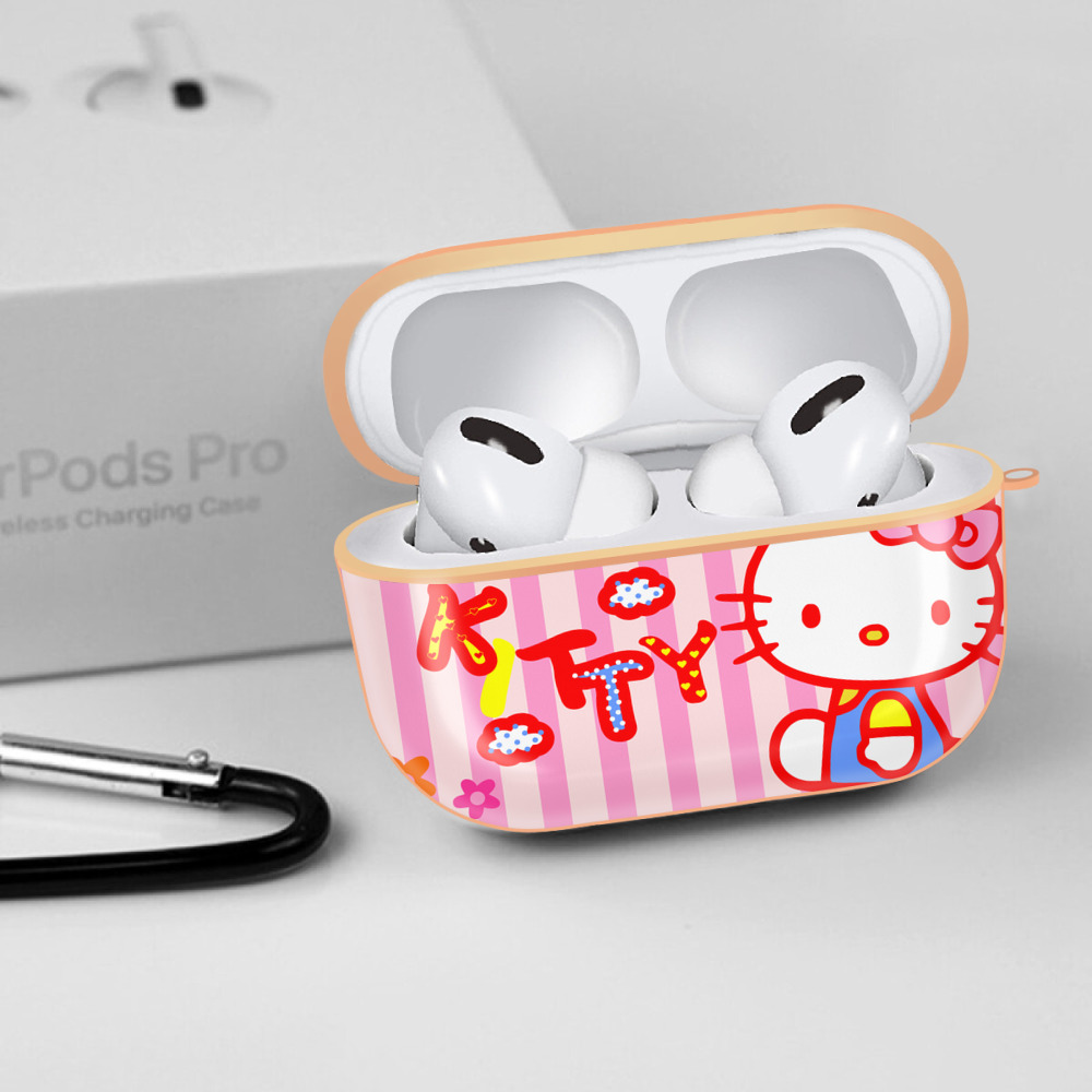 Hello Kitty ハローキティ 【AirPods Pro用】ハードシェル保護ケース｜耐衝撃・防指紋・カラビナ付き商品仕様