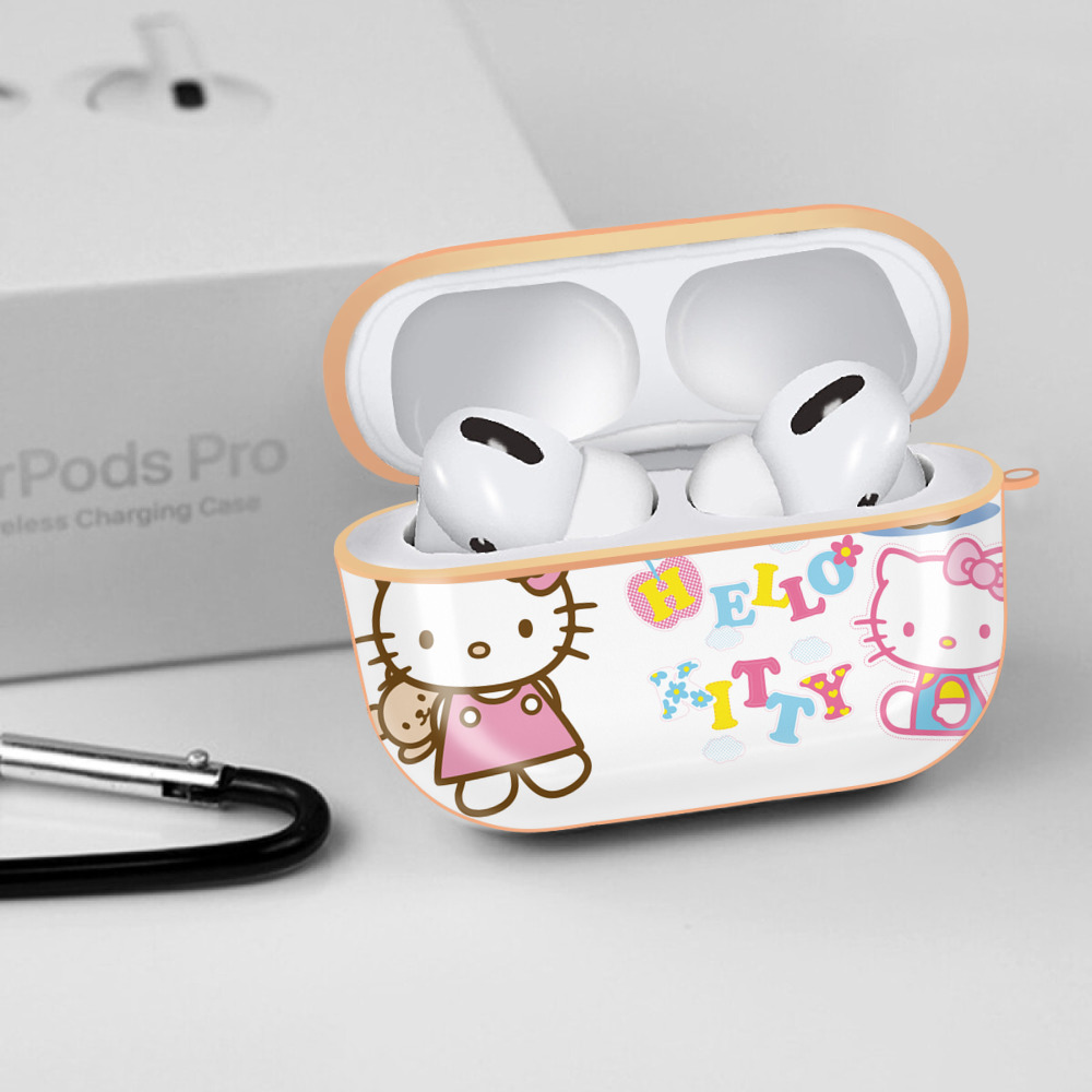 Hello Kitty ハローキティ 【AirPods Pro用】ハードシェル保護ケース｜耐衝撃・防指紋・カラビナ付き商品仕様
