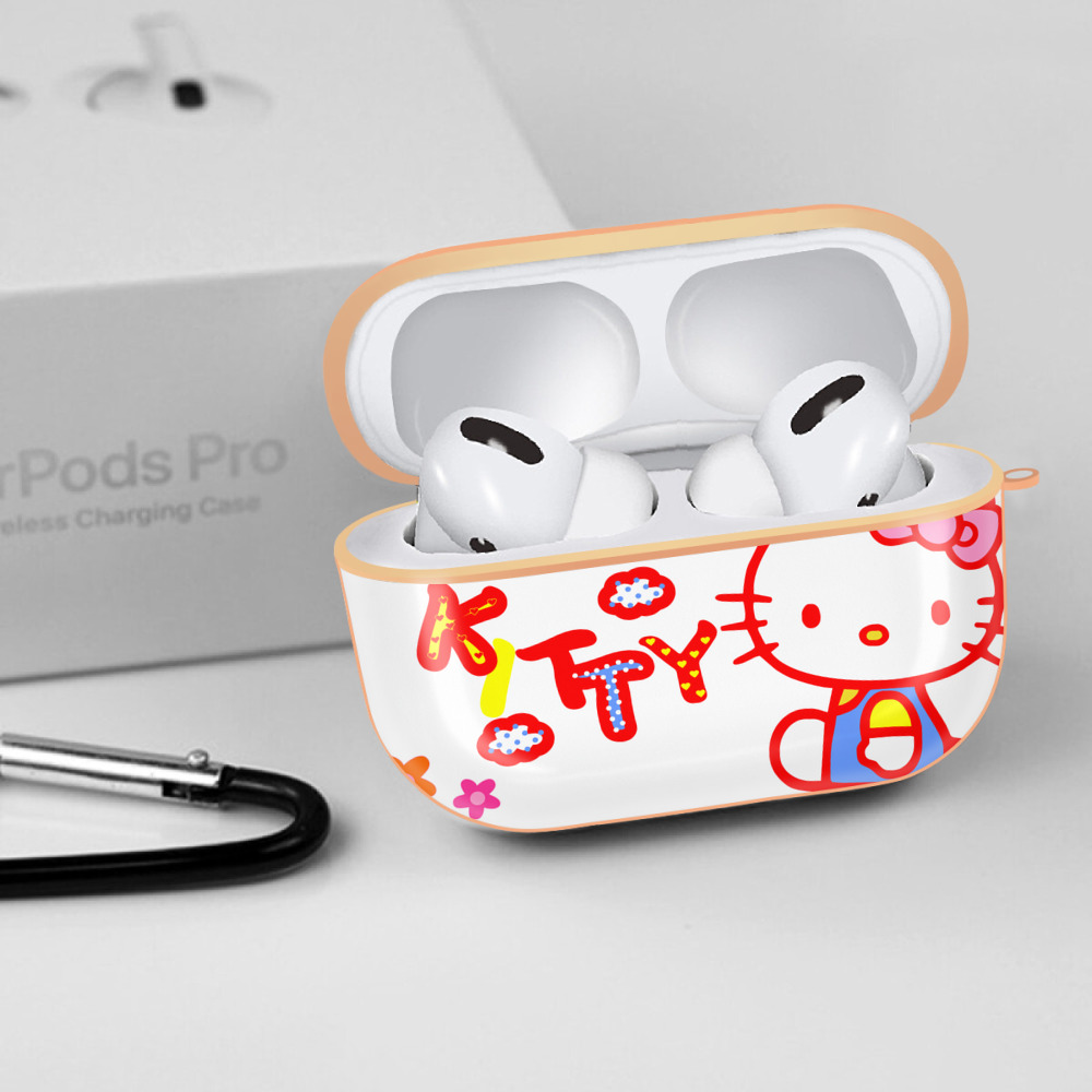 Hello Kitty ハローキティ 【AirPods Pro用】ハードシェル保護ケース｜耐衝撃・防指紋・カラビナ付き商品仕様