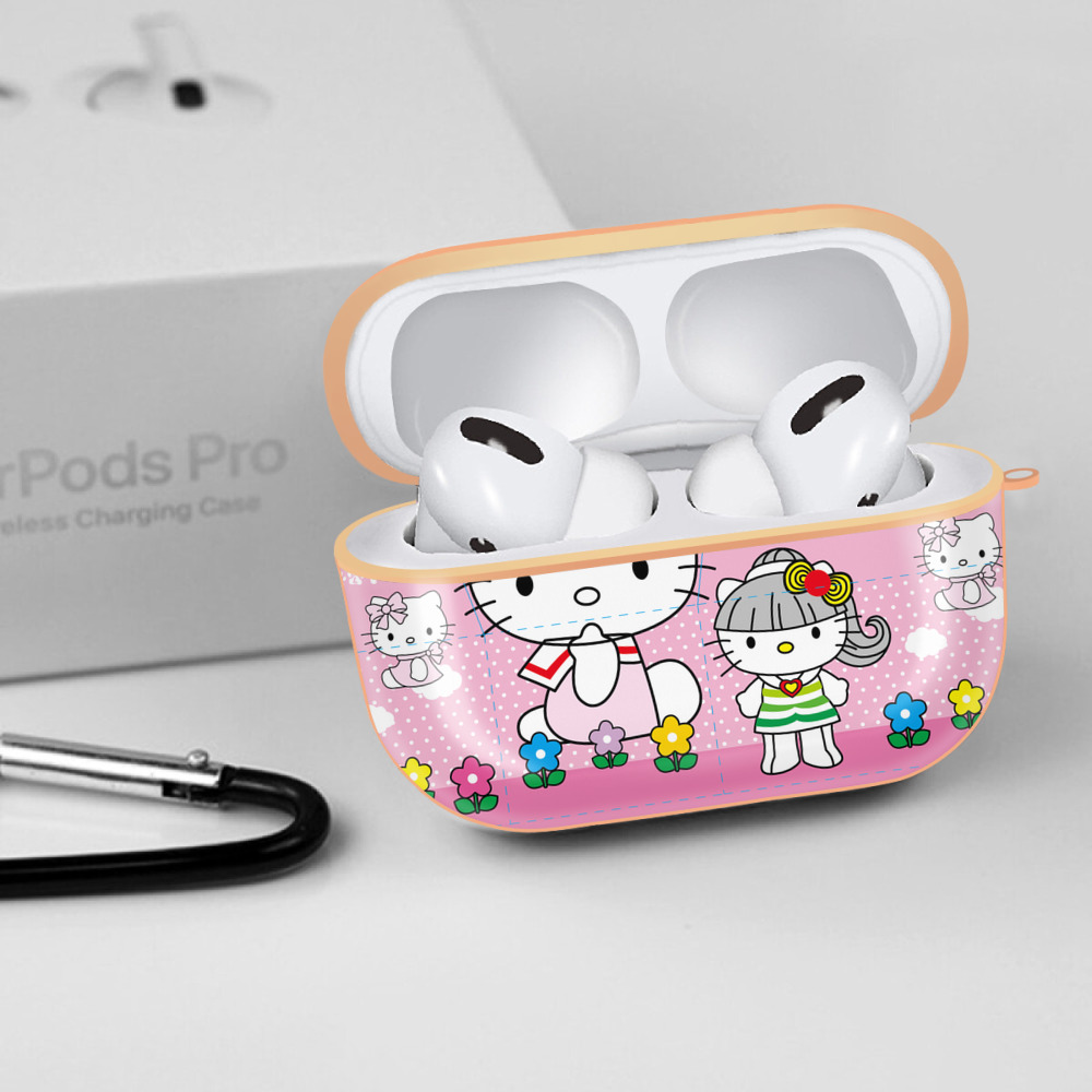 Hello Kitty ハローキティ 【AirPods Pro用】ハードシェル保護ケース｜耐衝撃・防指紋・カラビナ付き商品仕様