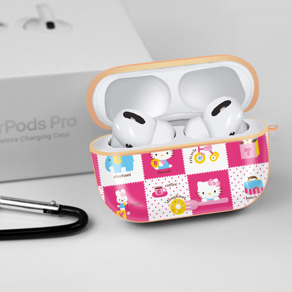 Hello Kitty ハローキティ 【AirPods Pro用】ハードシェル保護ケース｜耐衝撃・防指紋・カラビナ付き商品仕様