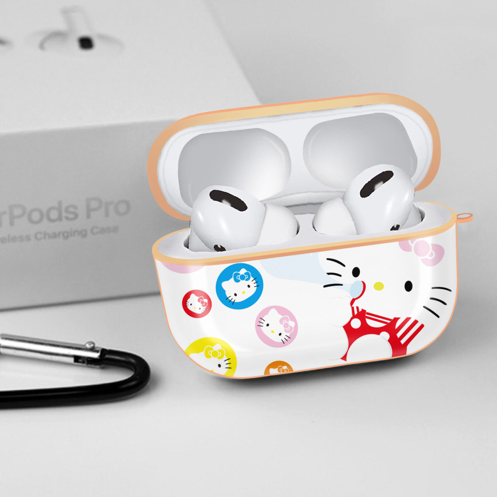 Hello Kitty ハローキティ 【AirPods Pro用】ハードシェル保護ケース｜耐衝撃・防指紋・カラビナ付き商品仕様