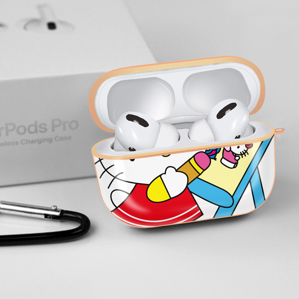 Hello Kitty ハローキティ 【AirPods Pro用】ハードシェル保護ケース｜耐衝撃・防指紋・カラビナ付き商品仕様