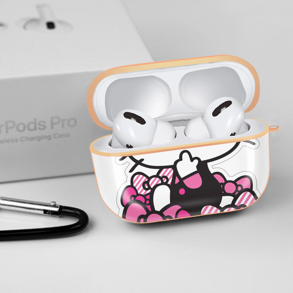 Hello Kitty ハローキティ 【AirPods Pro用】ハードシェル保護ケース｜耐衝撃・防指紋・カラビナ付き商品仕様