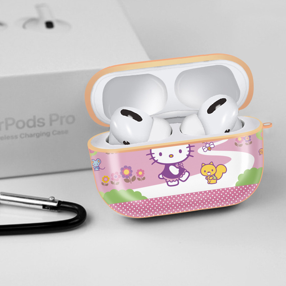 Hello Kitty ハローキティ 【AirPods Pro用】ハードシェル保護ケース｜耐衝撃・防指紋・カラビナ付き商品仕様