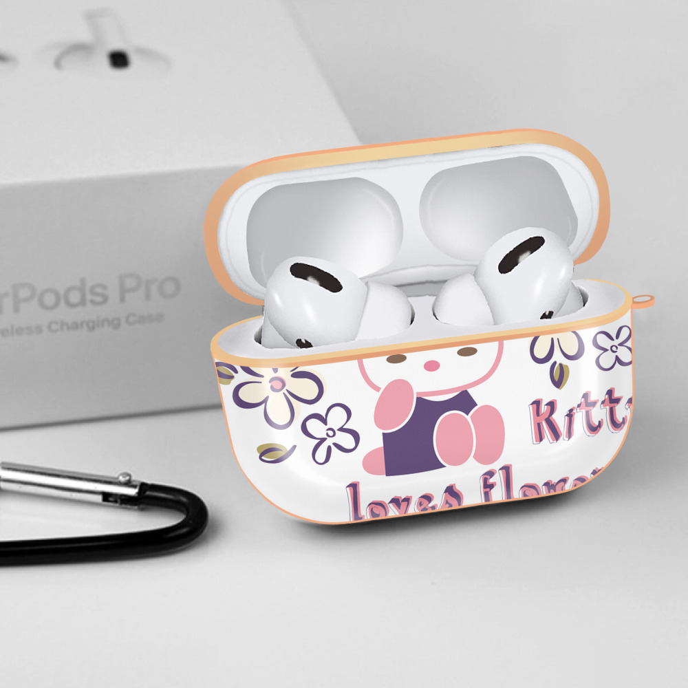 Hello Kitty ハローキティ 【AirPods Pro用】ハードシェル保護ケース｜耐衝撃・防指紋・カラビナ付き商品仕様