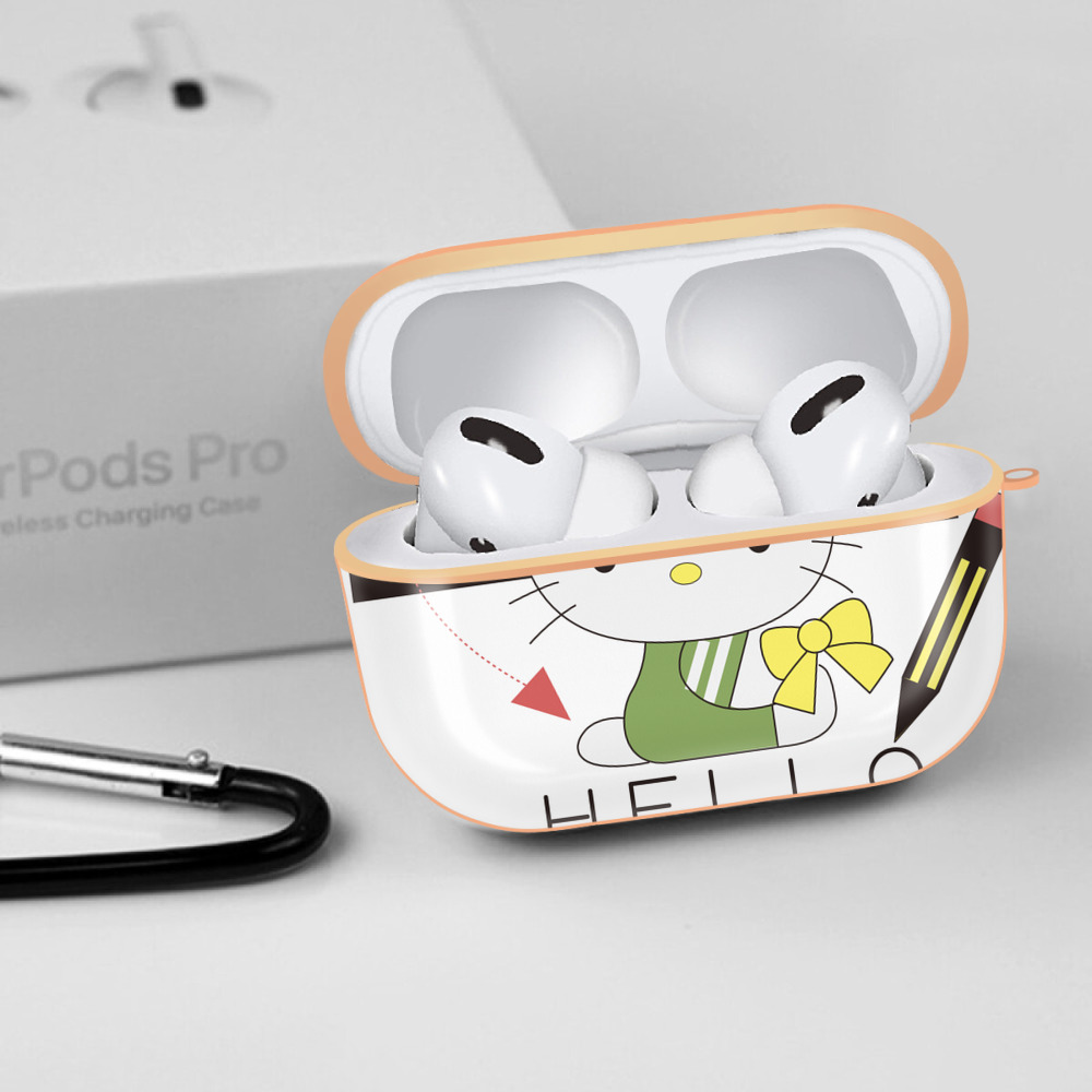 Hello Kitty ハローキティ 【AirPods Pro用】ハードシェル保護ケース｜耐衝撃・防指紋・カラビナ付き商品仕様