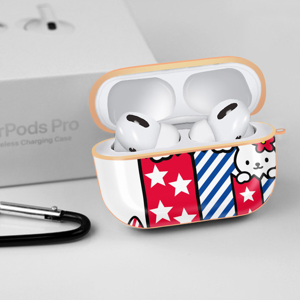 Hello Kitty ハローキティ 【AirPods Pro用】ハードシェル保護ケース｜耐衝撃・防指紋・カラビナ付き商品仕様