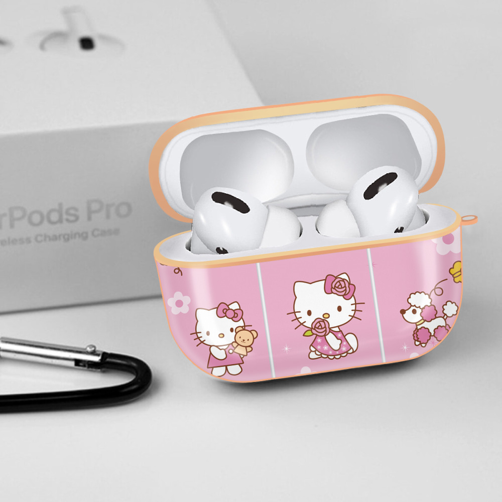 Hello Kitty ハローキティ 【AirPods Pro用】ハードシェル保護ケース｜耐衝撃・防指紋・カラビナ付き商品仕様
