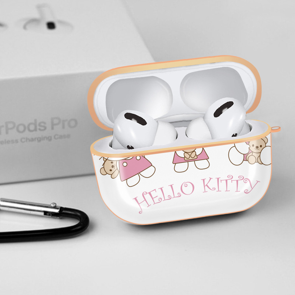 Hello Kitty ハローキティ 【AirPods Pro用】ハードシェル保護ケース｜耐衝撃・防指紋・カラビナ付き商品仕様