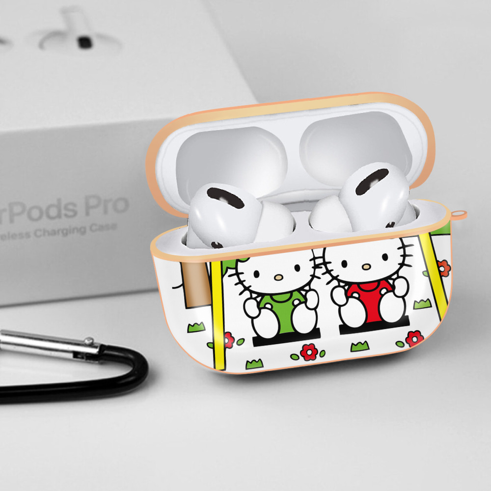 Hello Kitty ハローキティ 【AirPods Pro用】ハードシェル保護ケース｜耐衝撃・防指紋・カラビナ付き商品仕様