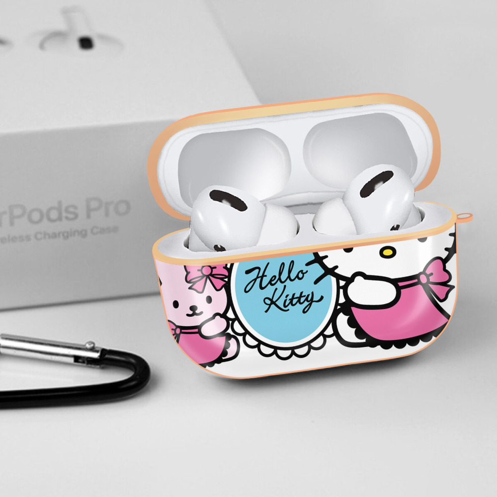 Hello Kitty ハローキティ 【AirPods Pro用】ハードシェル保護ケース｜耐衝撃・防指紋・カラビナ付き商品仕様