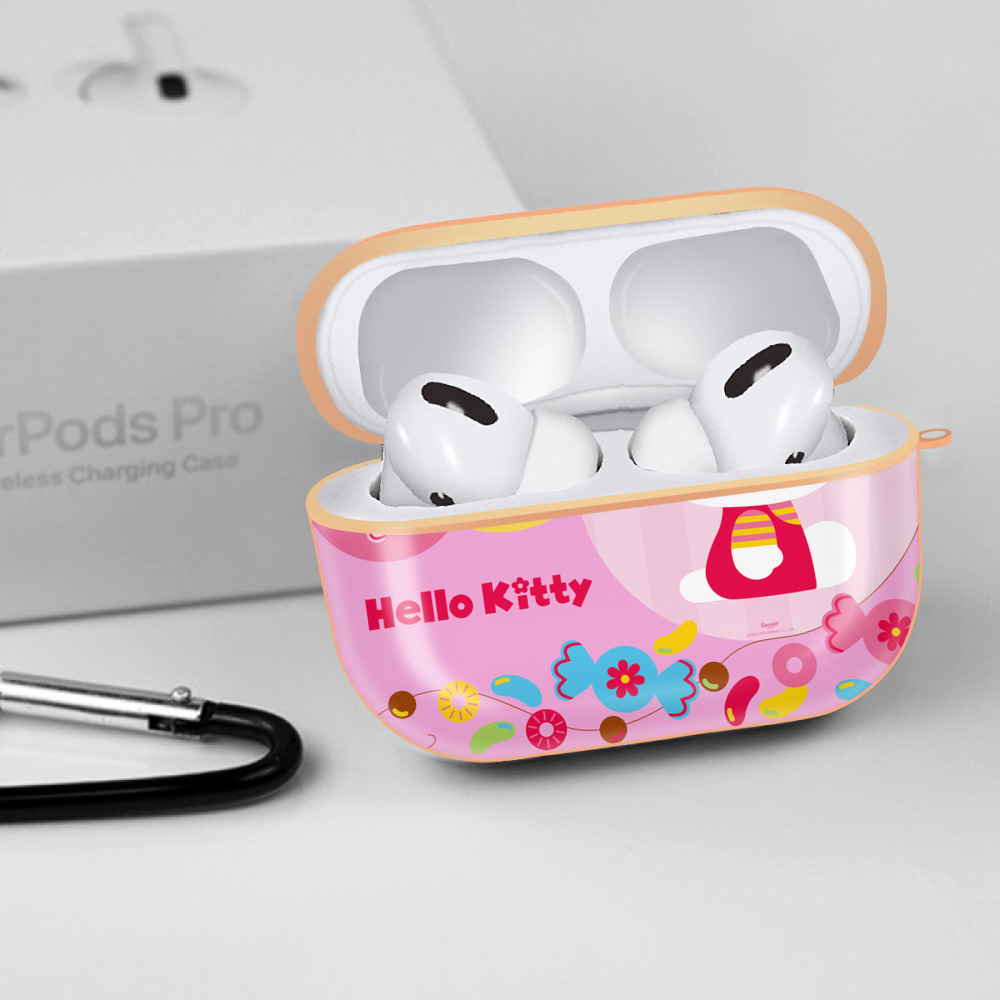 Hello Kitty ハローキティ 【AirPods Pro用】ハードシェル保護ケース｜耐衝撃・防指紋・カラビナ付き商品仕様