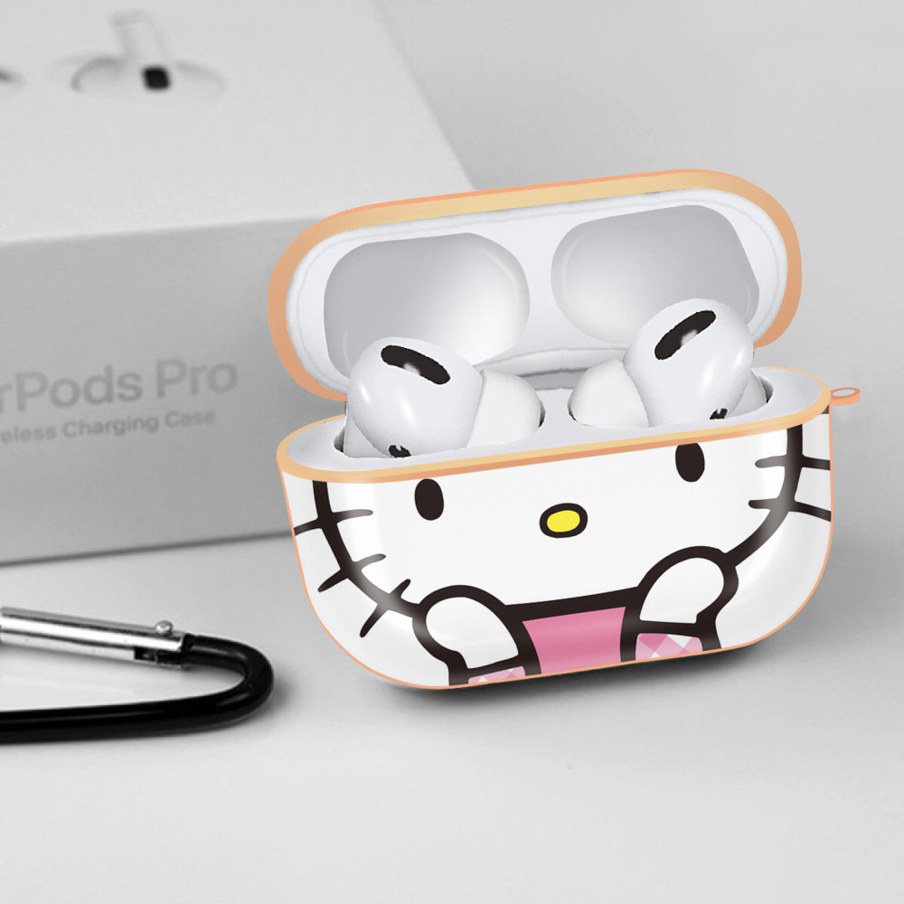 Hello Kitty ハローキティ 【AirPods Pro用】ハードシェル保護ケース｜耐衝撃・防指紋・カラビナ付き商品仕様