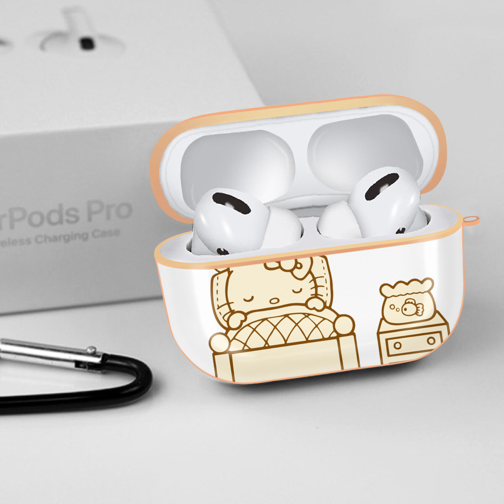 Hello Kitty ハローキティ 【AirPods Pro用】ハードシェル保護ケース｜耐衝撃・防指紋・カラビナ付き商品仕様