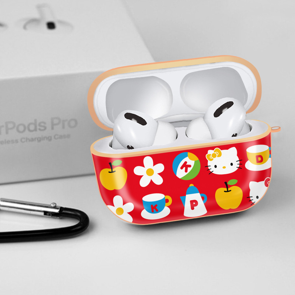 Hello Kitty ハローキティ 【AirPods Pro用】ハードシェル保護ケース｜耐衝撃・防指紋・カラビナ付き商品仕様