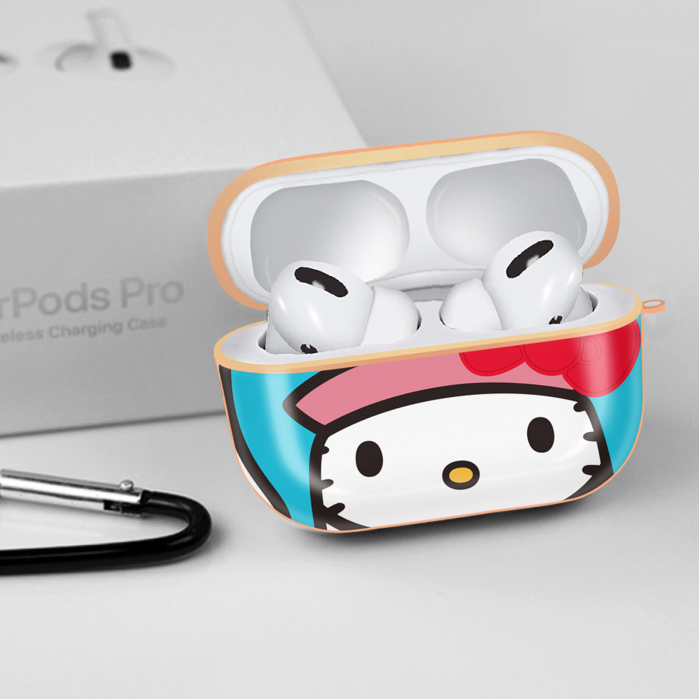 Hello Kitty ハローキティ 【AirPods Pro用】ハードシェル保護ケース｜耐衝撃・防指紋・カラビナ付き商品仕様