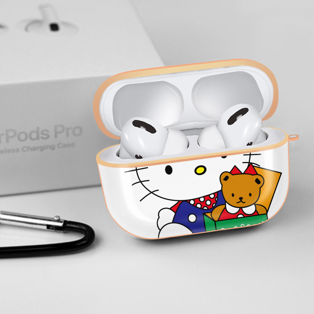 Hello Kitty ハローキティ 【AirPods Pro用】ハードシェル保護ケース｜耐衝撃・防指紋・カラビナ付き商品仕様