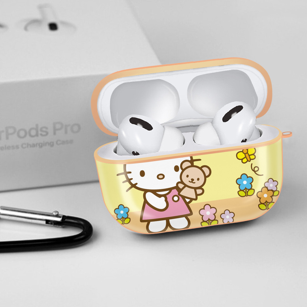 Hello Kitty ハローキティ 【AirPods Pro用】ハードシェル保護ケース｜耐衝撃・防指紋・カラビナ付き商品仕様