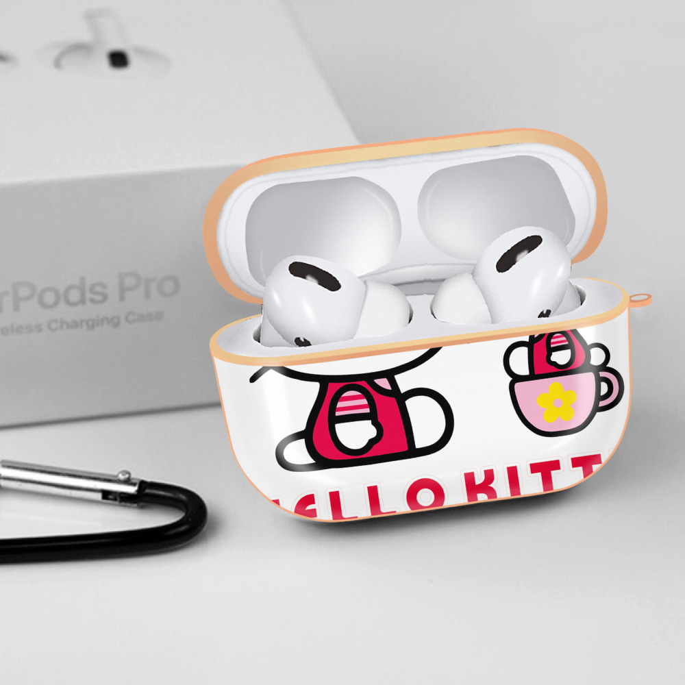 Hello Kitty ハローキティ 【AirPods Pro用】ハードシェル保護ケース｜耐衝撃・防指紋・カラビナ付き商品仕様
