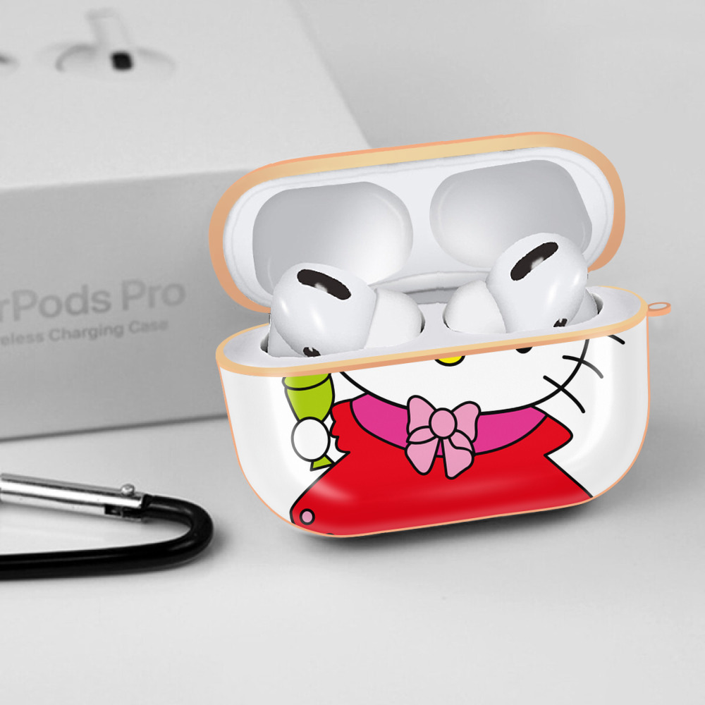 Hello Kitty ハローキティ 【AirPods Pro用】ハードシェル保護ケース｜耐衝撃・防指紋・カラビナ付き商品仕様