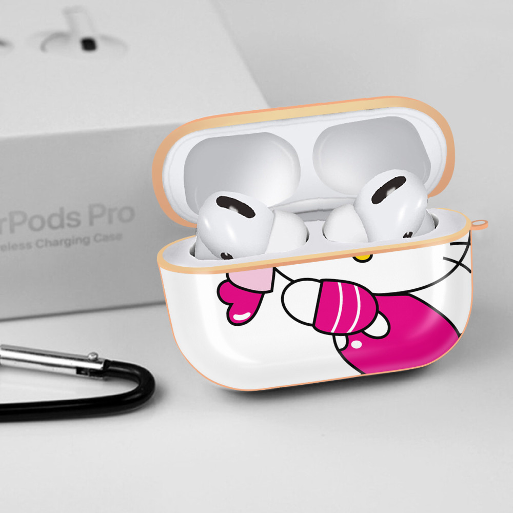Hello Kitty ハローキティ 【AirPods Pro用】ハードシェル保護ケース｜耐衝撃・防指紋・カラビナ付き商品仕様