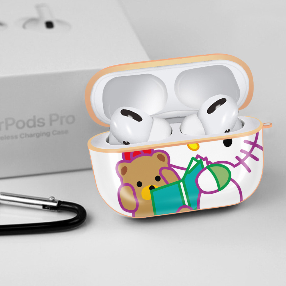 Hello Kitty ハローキティ 【AirPods Pro用】ハードシェル保護ケース｜耐衝撃・防指紋・カラビナ付き商品仕様