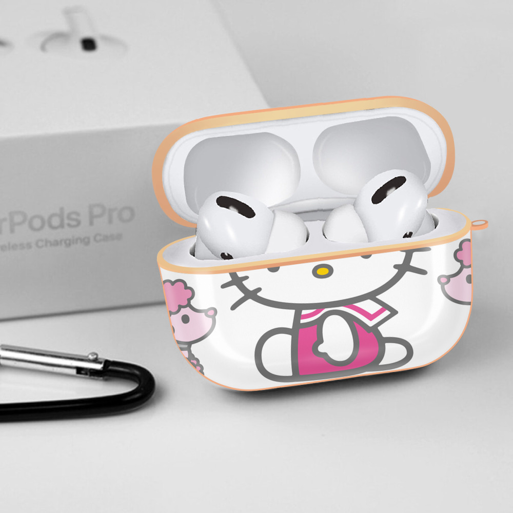 Hello Kitty ハローキティ 【AirPods Pro用】ハードシェル保護ケース｜耐衝撃・防指紋・カラビナ付き商品仕様