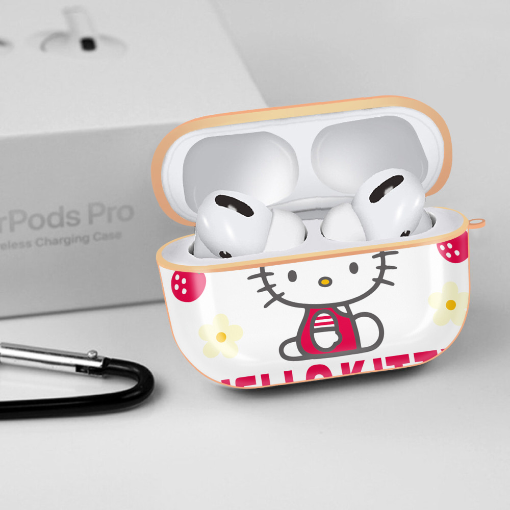 Hello Kitty ハローキティ 【AirPods Pro用】ハードシェル保護ケース｜耐衝撃・防指紋・カラビナ付き商品仕様