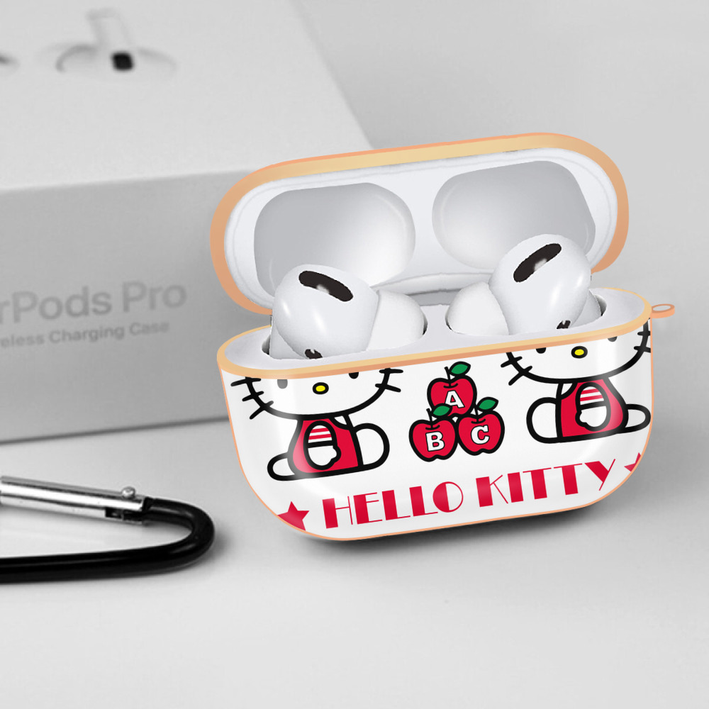 Hello Kitty ハローキティ 【AirPods Pro用】ハードシェル保護ケース｜耐衝撃・防指紋・カラビナ付き商品仕様
