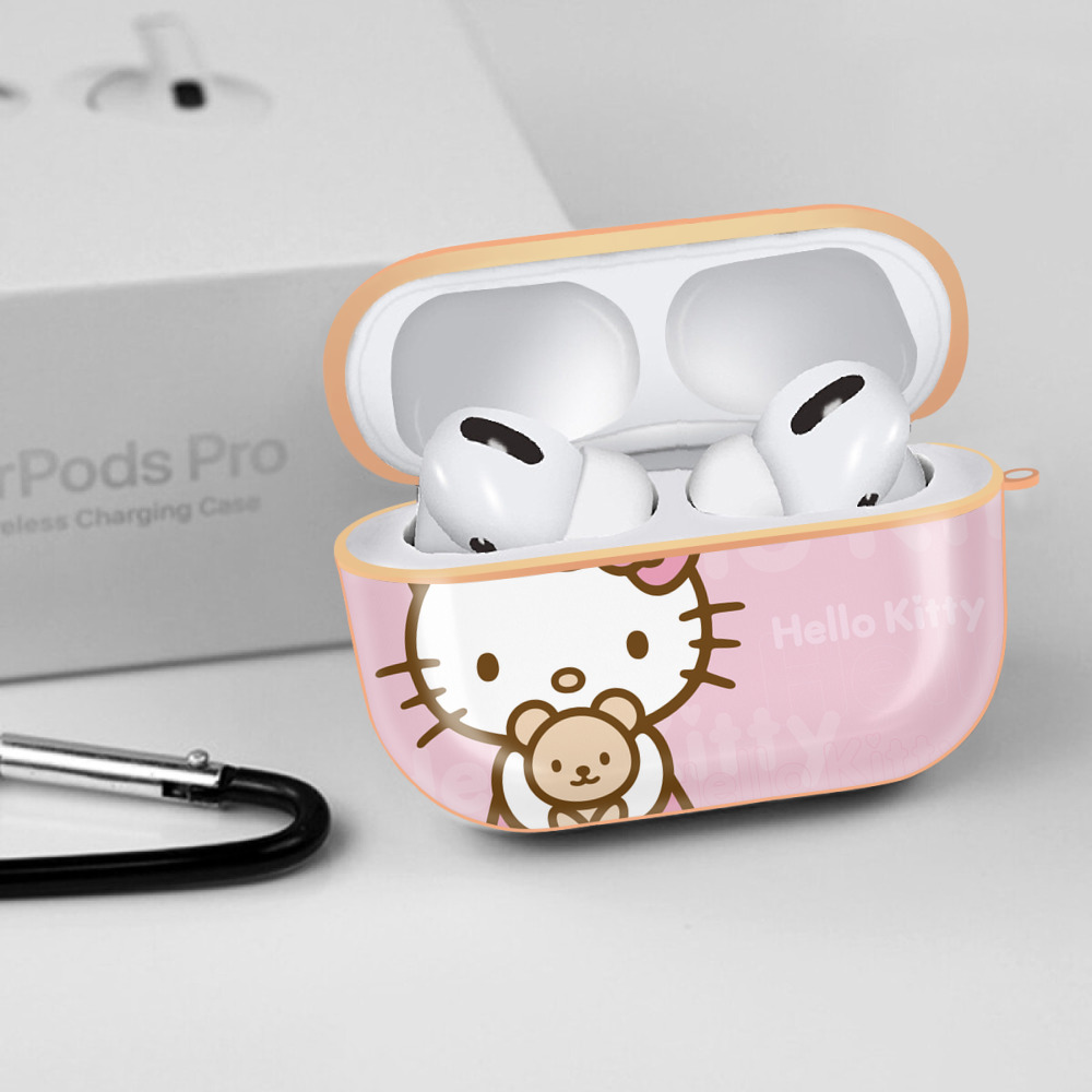 Hello Kitty ハローキティ 【AirPods Pro用】ハードシェル保護ケース｜耐衝撃・防指紋・カラビナ付き商品仕様