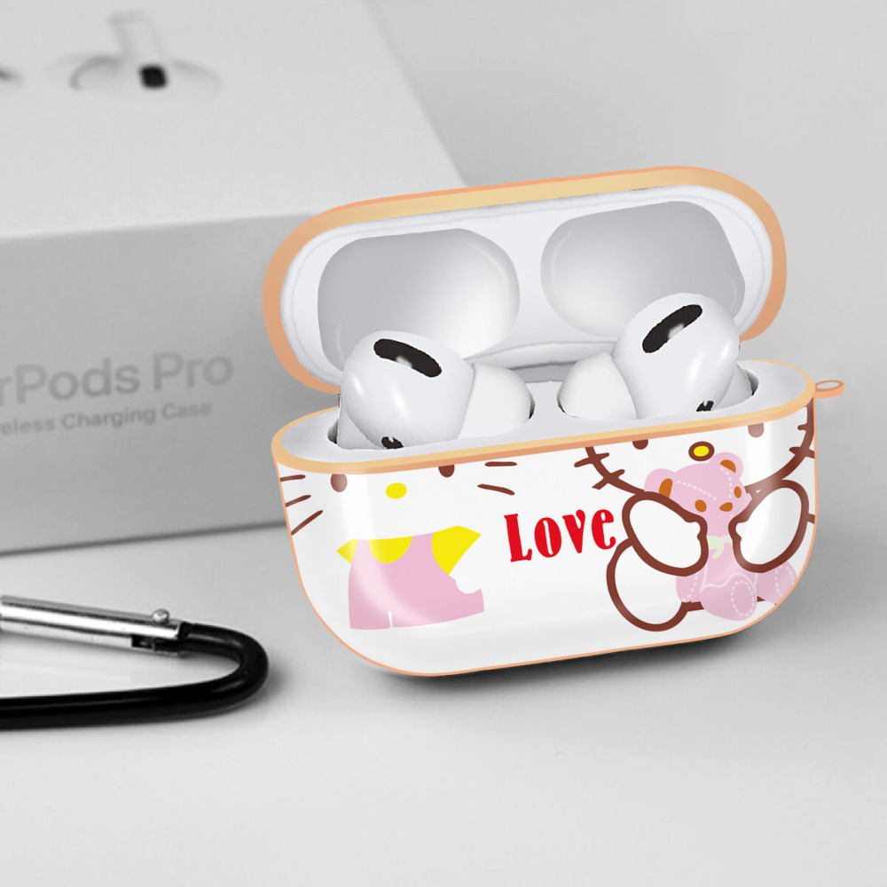 Hello Kitty ハローキティ 【AirPods Pro用】ハードシェル保護ケース｜耐衝撃・防指紋・カラビナ付き商品仕様