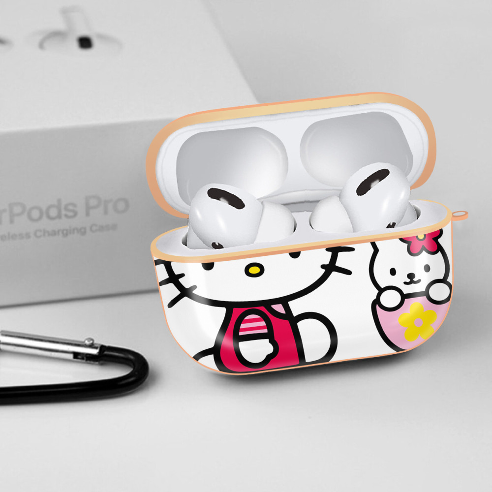 Hello Kitty ハローキティ 【AirPods Pro用】ハードシェル保護ケース｜耐衝撃・防指紋・カラビナ付き商品仕様