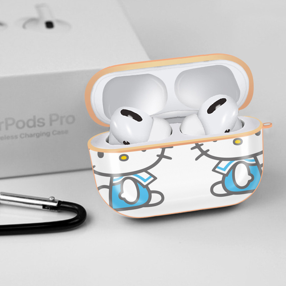 Hello Kitty ハローキティ 【AirPods Pro用】ハードシェル保護ケース｜耐衝撃・防指紋・カラビナ付き商品仕様