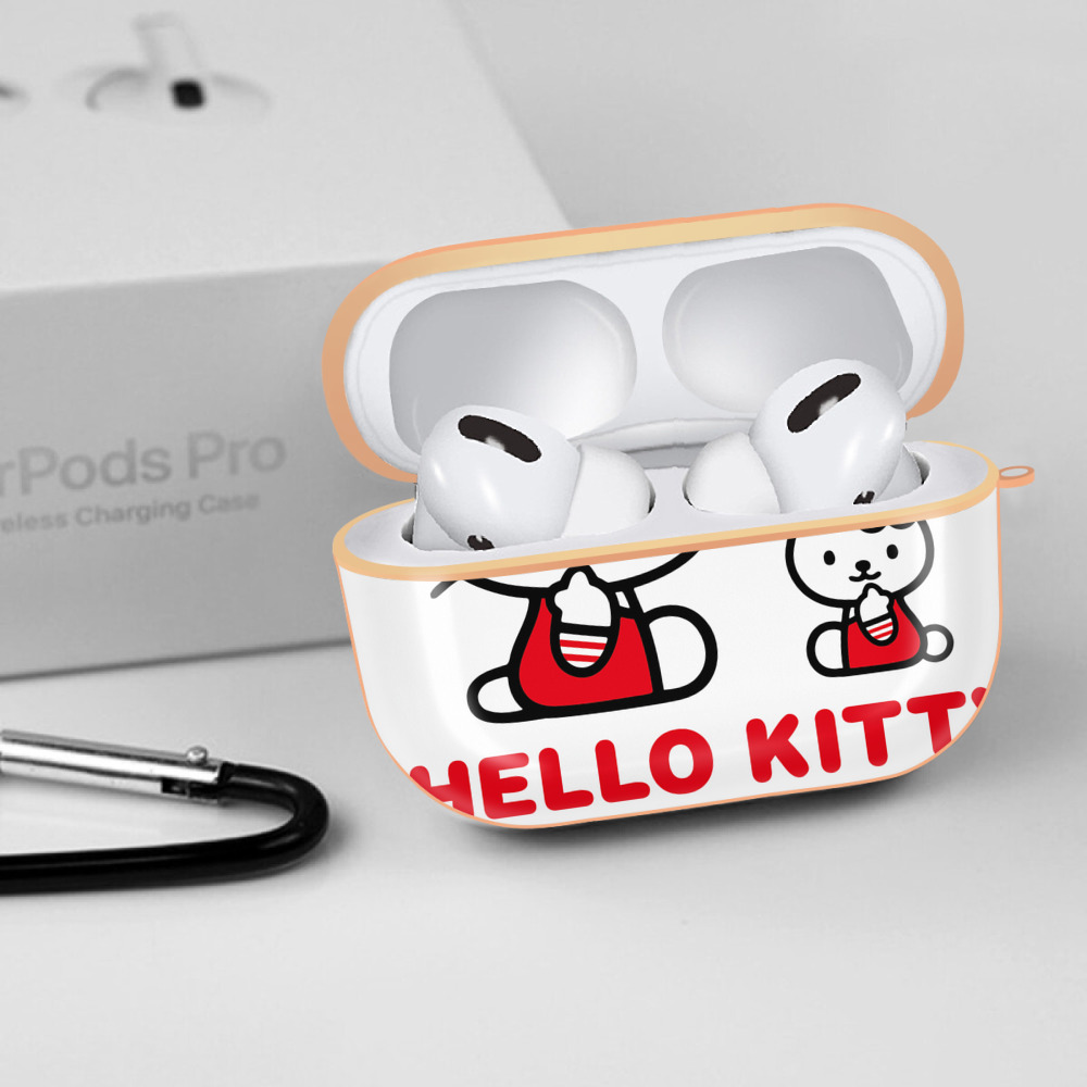 Hello Kitty ハローキティ 【AirPods Pro用】ハードシェル保護ケース｜耐衝撃・防指紋・カラビナ付き商品仕様