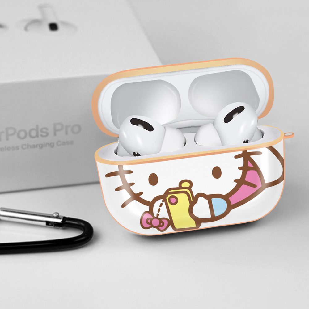 Hello Kitty ハローキティ 【AirPods Pro用】ハードシェル保護ケース｜耐衝撃・防指紋・カラビナ付き商品仕様