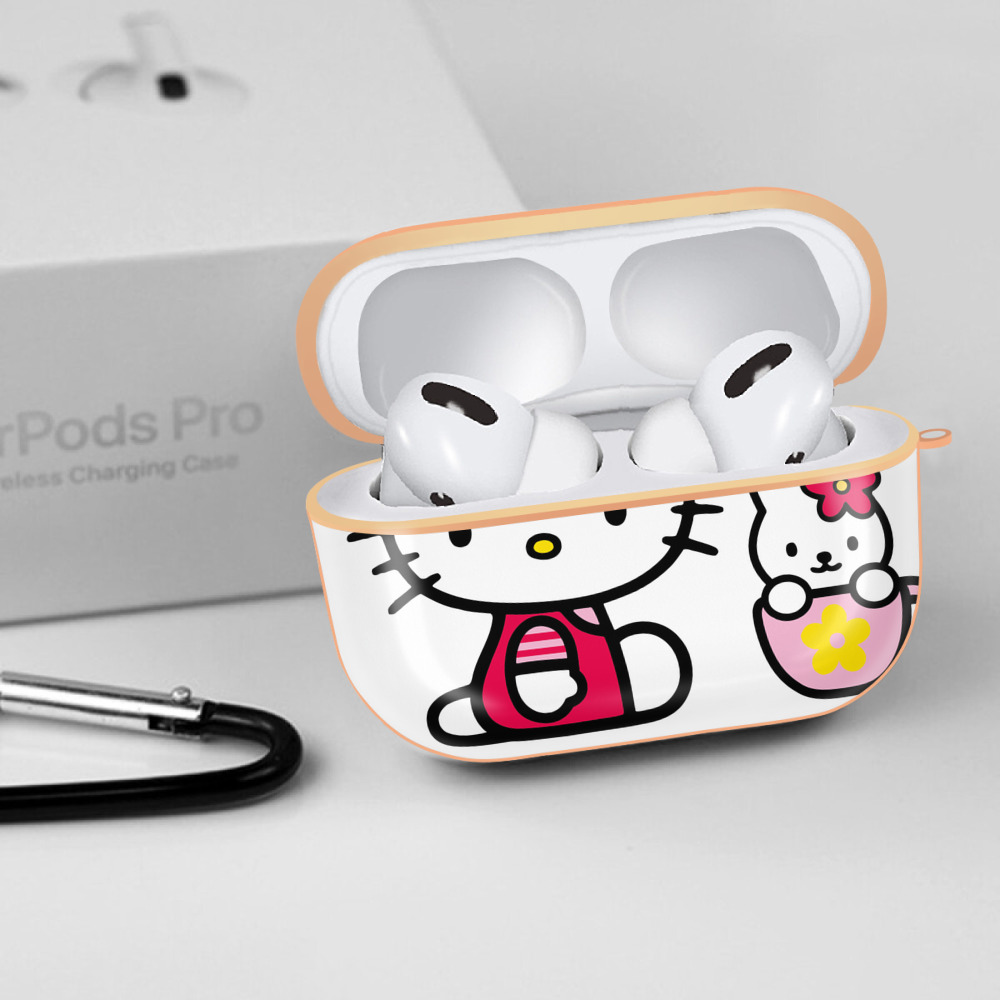 Hello Kitty ハローキティ 【AirPods Pro用】ハードシェル保護ケース｜耐衝撃・防指紋・カラビナ付き商品仕様