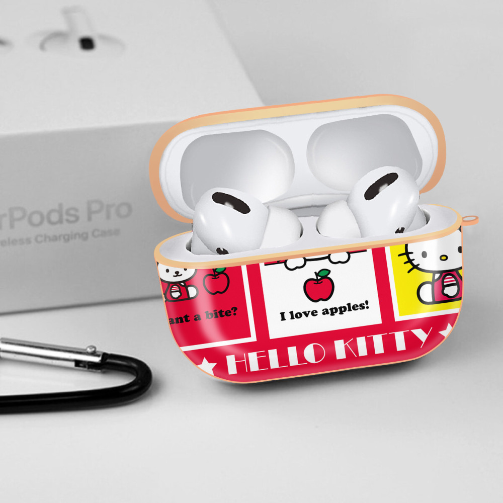 Hello Kitty ハローキティ 【AirPods Pro用】ハードシェル保護ケース｜耐衝撃・防指紋・カラビナ付き商品仕様