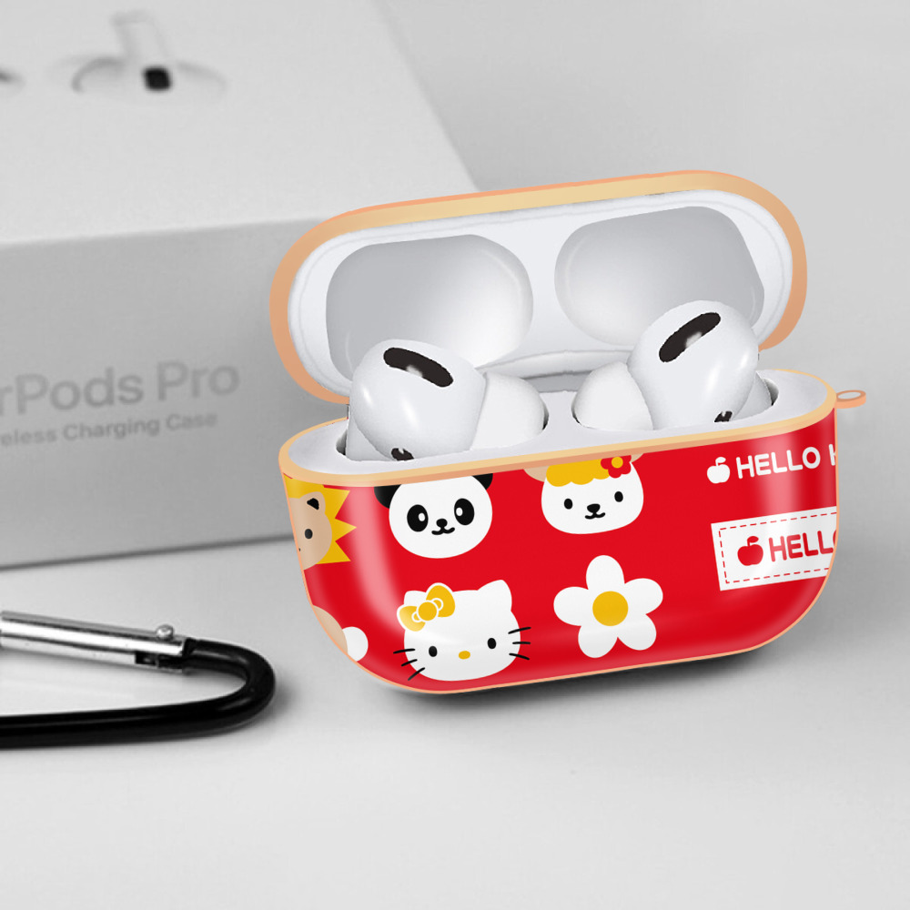 Hello Kitty ハローキティ 【AirPods Pro用】ハードシェル保護ケース｜耐衝撃・防指紋・カラビナ付き商品仕様